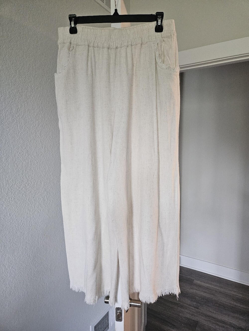 New Umgee Linen Wide Leg Ankle Pant